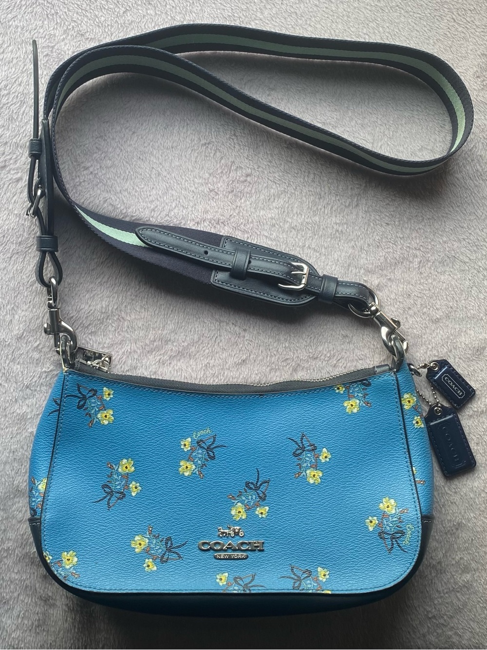 Coach Jes Baguette floral crossbody bag